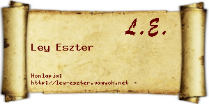 Ley Eszter névjegykártya